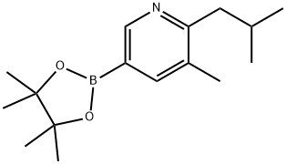 5-Methyl-6-(iso-butyl)pyridine-3-boronic acid pinacol ester,2223048-54-0,结构式