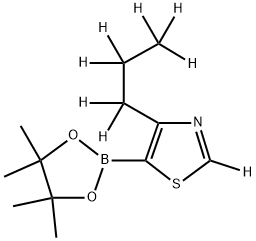 [4-(n-Propyl)thiazole-d8]-5-boronic acid pinacol ester 化学構造式