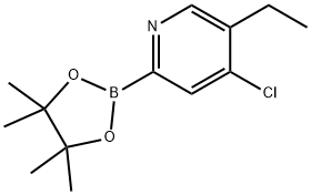 4-Chloro-5-ethylpyridine-2-boronic acid pinacol ester Structure