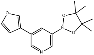 5-(3-Furyl)pyridine-3-boronic acid pinacol ester,2223050-46-0,结构式