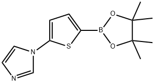 5-(Imidazol-1-yl)thiophene-2-boronic acid pinacol ester,2223051-07-6,结构式