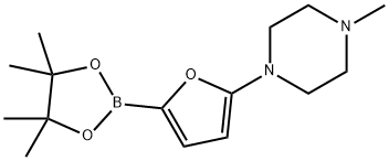5-(N-Methylpiperazin-1-yl)furan-2-boronic acid pinacol ester,2223051-15-6,结构式