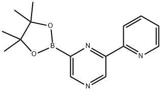 2-(pyridin-2-yl)-6-(4,4,5,5-tetramethyl-1,3,2-dioxaborolan-2-yl)pyrazine 化学構造式