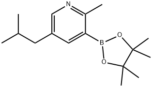 2-Methyl-5-(iso-butyl)pyridine-3-boronic acid pinacol ester Structure