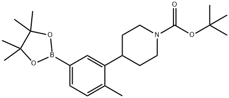 3-(N-Boc-Piperidin-4-yl)-4-methylphenylboronic acid pinacol ester Struktur
