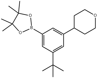 3-(Oxan-4-yl)-5-(tert-butyl)phenylboronic acid pinacol ester Struktur