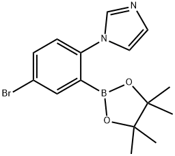5-Bromo-2-(1H-imidazol-1-yl)phenylboronic acid pinacol ester Struktur