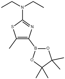 5-Methyl-2-(diethylamino)thiazole-4-boronic acid pinacol ester Structure