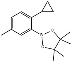 2-(2-cyclopropyl-5-methylphenyl)-4,4,5,5-tetramethyl-1,3,2-dioxaborolane Struktur