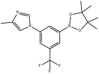 4-methyl-1-(3-(4,4,5,5-tetramethyl-1,3,2-dioxaborolan-2-yl)-5-(trifluoromethyl)phenyl)-1H-imidazole|
