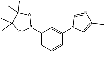 4-methyl-1-(3-methyl-5-(4,4,5,5-tetramethyl-1,3,2-dioxaborolan-2-yl)phenyl)-1H-imidazole Structure