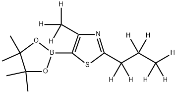 [4-Methyl-2-(n-propyl)-d10]-thiazole-5-boronic acid pinacol ester Structure