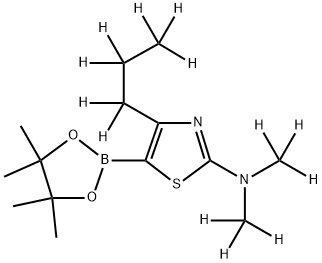 [2-Dimethylamino-4-(n-propyl)-d13]-thiazole-5-boronic acid pinacol ester Structure