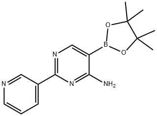 4-Amino-2-(pyridin-3-yl)pyrimidine-5-boronic acid pinacol ester,2223053-32-3,结构式