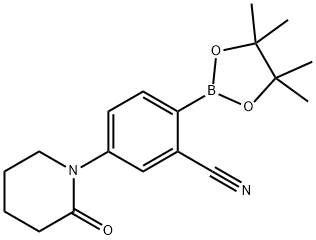 1-[4-(TETRAMETHYL-1,3,2-DIOXABOROLAN-2-YL)-3-CYANOPHENYL]PIPERIDIN-2-ONE Structure