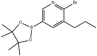 6-Bromo-5-(n-propyl)pyridine-3-boronic acid pinacol ester Structure