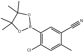 2-Chloro-5-cyano-4-methylphenylboronic acid pinacol ester Structure