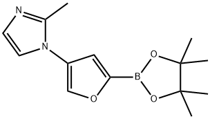 4-(2-Methylimidazol-1-yl)furan-2-boronic acid pinacol ester Structure