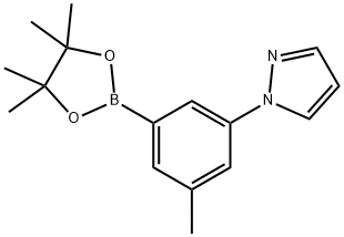 1-(3-methyl-5-(4,4,5,5-tetramethyl-1,3,2-dioxaborolan-2-yl)phenyl)-1H-pyrazole Structure