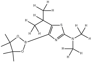 [5-(iso-Propyl)-2-dimethylamino-d13]-thiazole-4-boronic acid pinacol ester Structure