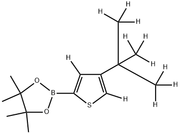 [4-(tert-Butyl)thiophene-d11]-2-boronic acid pinacol ester 结构式