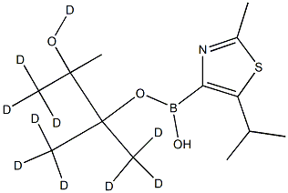 [2-Methyl-5-(iso-propyl)-d10]-thiazole-4-boronic acid pinacol ester Structure