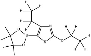 (2-Ethoxy-4-ethyl-d10)-thiazole-5-boronic acid pinacol ester,2223055-93-2,结构式