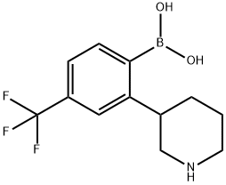 2-(Piperidin-3-yl)-4-trifluoromethylphenylboronic acid Struktur