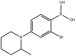 2-Bromo-4-(2-methylpiperidin-1-yl)phenylboronic acid Struktur