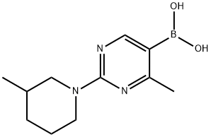 4-Methyl-2-(3-methylpiperidino)pyrimidine-5-boronic acid Structure