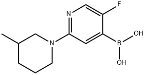 5-Fluoro-2-(3-methylpiperidin-1-yl)pyridine-4-boronic acid Structure