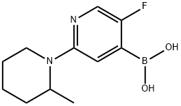 5-Fluoro-2-(2-methylpiperidin-1-yl)pyridine-4-boronic acid 结构式