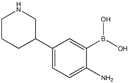 2-Amino-5-(piperidin-3-yl)phenylboronic acid,2225153-32-0,结构式