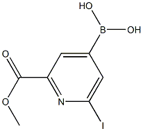 [2-(METHOXYCARBONYL)-6-IODOPYRIDIN-4-YL]BORONIC ACID Structure