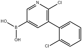 6-Chloro-5-(2-chlorophenyl)pyridine-3-boronic acid Structure