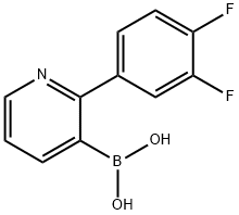 2-(3,4-Difluorophenyl)pyridine-3-boronic acid 结构式