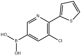 5-Chloro-6-(2-thienyl)pyridine-3-boronic acid Struktur