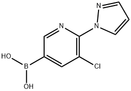 5-Chloro-6-(1H-pyrazol-1-yl)pyridine-3-boronic acid Structure