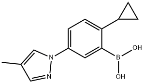 2-Cyclopropyl-5-(4-methyl-1H-pyrazol-1-yl)phenylboronic acid,2225155-67-7,结构式