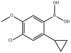 4-Chloro-3-methoxy-6-cyclopropylphenylboronic acid 化学構造式