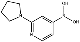 2-(Pyrrolidino)pyridine-4-boronic acid 化学構造式