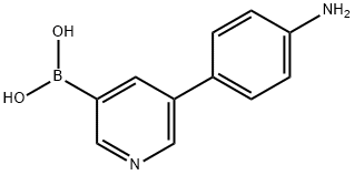 5-(4-Aminophenyl)pyridine-3-boronic acid 化学構造式