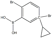 2,5-Dibromo-5-cyclopropylphenylboronic acid Structure
