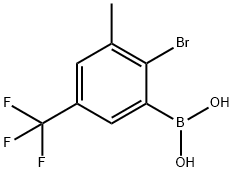 2-Bromo-3-methyl-5-trifluoromethylphenylboronic acid Struktur