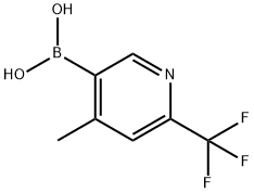 4-METHYL-6-TRIFLUOROMETHYLPYRIDINE-3-BORONIC ACID Structure