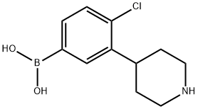 3-(Piperidin-4-yl)-4-chlorophenylboronic acid Struktur