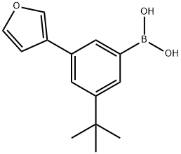 3-(tert-Butyl)-5-(3-furyl)phenylboronic acid Struktur
