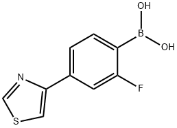 2-Fluoro-4-(thiazol-4-yl)phenylboronic acid Structure