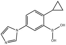 2-Cyclopropyl-5-(imidazol-1-yl)phenylboronic acid,2225170-49-8,结构式