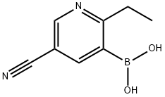 2-Ethyl-5-cyanopyridine-3-boronic acid,2225170-93-2,结构式
